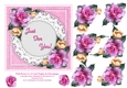 Pink Roses 6 x 6 Card Topper With Decoupage