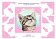 Rainbow Tabby Kitten Cat, Lace Corner Stacker Card Topper