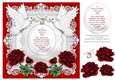 Ruby Wedding Anniversary 8 x 8 Card Topper With Decoupage Roses