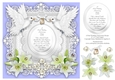 Pearl Wedding Anniversary 8 x 8 Card Topper With Decoupage Lilies