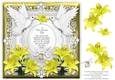 Golden Wedding Anniversary 8 x 8 Card Topper With Decoupage Lilies
