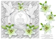 Silver Wedding Anniversary 8 x 8 Card Topper With Decoupage Lilies