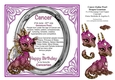 8 x 8 Cancer Zodiac Birthday Gemstone Dragon Card Topper & Decoupage