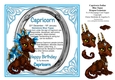 8 x 8 Capricorn Zodiac Birthday Gemstone Dragon Decoupage Card Topper