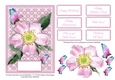 Victorian Dog Rose Butterflies and Lace 7 x 5 Card Topper & Decoupage