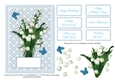 Victorian Lily Of The Valley, Butterflies and Lace 7 x 5 Card Topper & Decoupage
