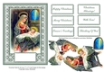 Victorian Style Nativity Scene On Lace 7 x 5 Card Topper With Decoupage & Sentiments