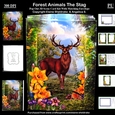 Forest Animals The Stag - 3D Pop Out Concertina Scenic Box Card Kit With Matching Envelope