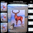 Christmas Stag 3D Pop Out Concertina Scenic Box Card Kit & Matching Envelope
