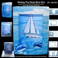 Sailing The Deep Blue Sea 3D Pop Out Concertina Scenic Box Card Kit With Matching Envelope