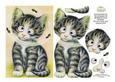 Crossed-eyed Kitty Cat Fun A5 Decoupage Card for Children