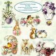 Victorian Easter Scraps Set One For Cardmaking & Scrapbooking PNG 300 DPI PU CU