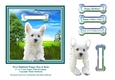Westie West Highland Puppy Dog & Bone 6 x 6 Card To[[er & Decoupage