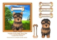 Yorkshire Terrier & Bone 6 x 6 Card Topper With Decoupage