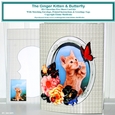 Ginger Kitten 3D Pop Out Concertina Box Card Kit & Envelope Folds Flat For Posting