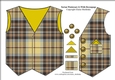 Tartan Waistcoat Or Vest (1) With Decoupage