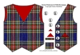 Tartan Waistcoat Or Vest (2) With Decoupage