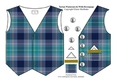 Tartan Waistcoat Or Vest (6) With Decoupage