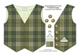 Tartan Waistcoat Or Vest (7) With Decoupage