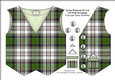 Tartan Waistcoat Or Vest (10) With Decoupage