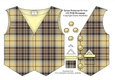 Tartan Waistcoat Or Vest (12) With Decoupage