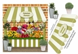 Fabulous Flowers Market Stall Square Card Topper & Decoupage