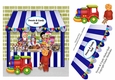 Sweets And Candy Market Stall With Boy, Train & Decoupage