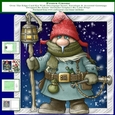 Frozen Gnome Over The Edge Card Kit With Decoupage, Insert, Envelope & Lots Of Greetings