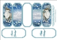 Christmas Reindeers - Slim Five Fold Concertina Card
