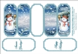 Christmas Snowmen - Slim Five Fold Concertina Card