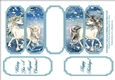 Christmas Unicorns - Slim Five Fold Concertina Card
