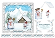 Home For Christmas - Square Card Topper With Decoupage & Assorted Greetings