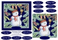 Christmas Snowman 6 X 6 Card Topper & Assorted Greetings