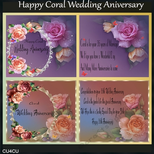 Happy Coral Wedding Aniversary