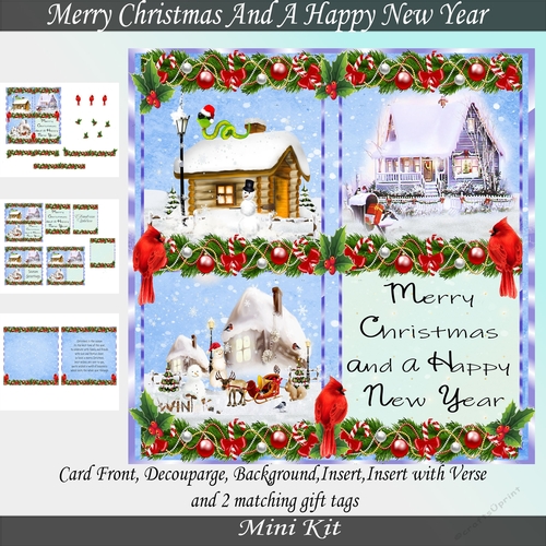 Merry Christmas And A Happy New Year Mini Kit