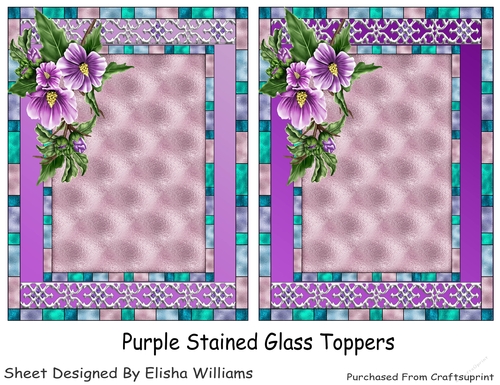 Purple Stained Glass Toppers