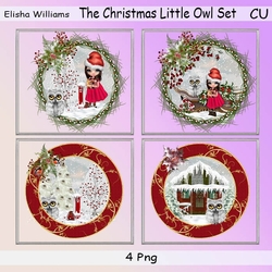 The christmas little owl set