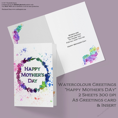 Watercolour Greetings - Mothers Day