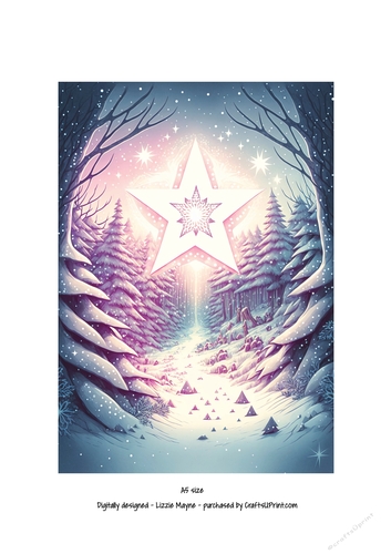 whimsical fantasy Christmas star.