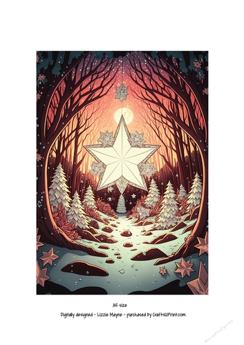 whimsical fantasy Christmas star.