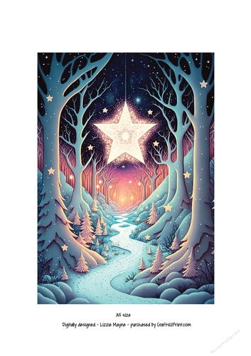 whimsical fantasy Christmas star.