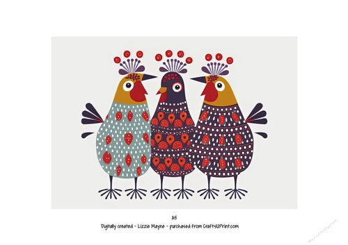 three french hens -12 days of christmas