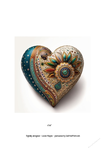 Valentines Indian bohemian heart