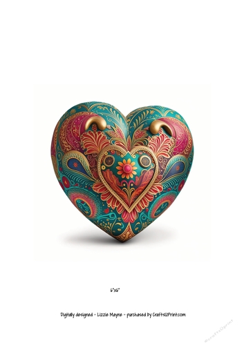 Valentines Indian bohemian heart