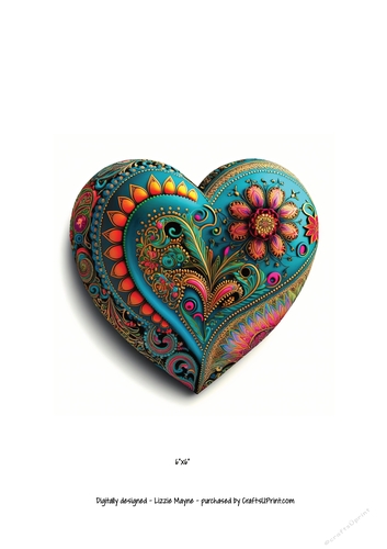 Valentines Indian bohemian heart