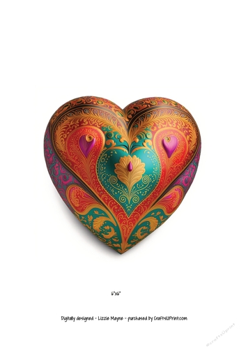 Valentines Indian bohemian heart