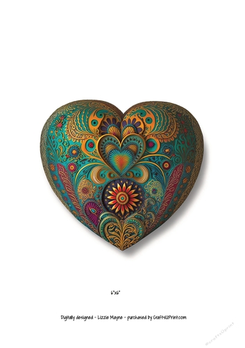 Valentines Indian bohemian heart