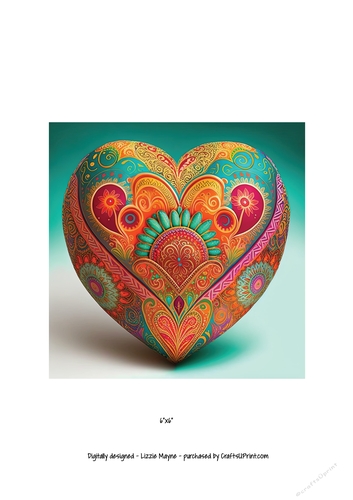 Valentines Indian bohemian heart