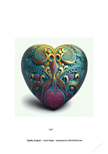 Valentines Indian bohemian heart