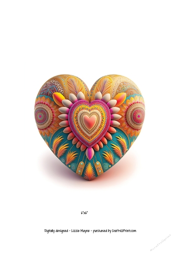 Valentines Indian bohemian heart